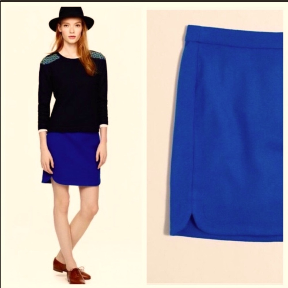 J.Crew wool shirttail skirt